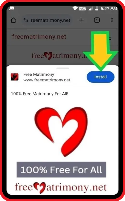 Download Free matrimony App Step Three